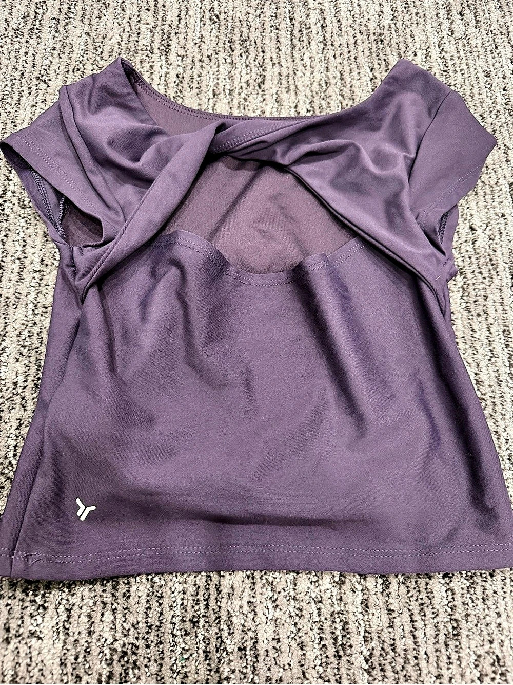 Old Navy Tank Top Purple with back cut out and twist